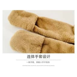 Mũ Len Trùm Đầu Có Kính Chắn Gió Kèm Khăn Quàng Cổ Và Găng Tay Cho Bé, Nón Len Lông Cừu Có Bao Tay Cho Bé 8