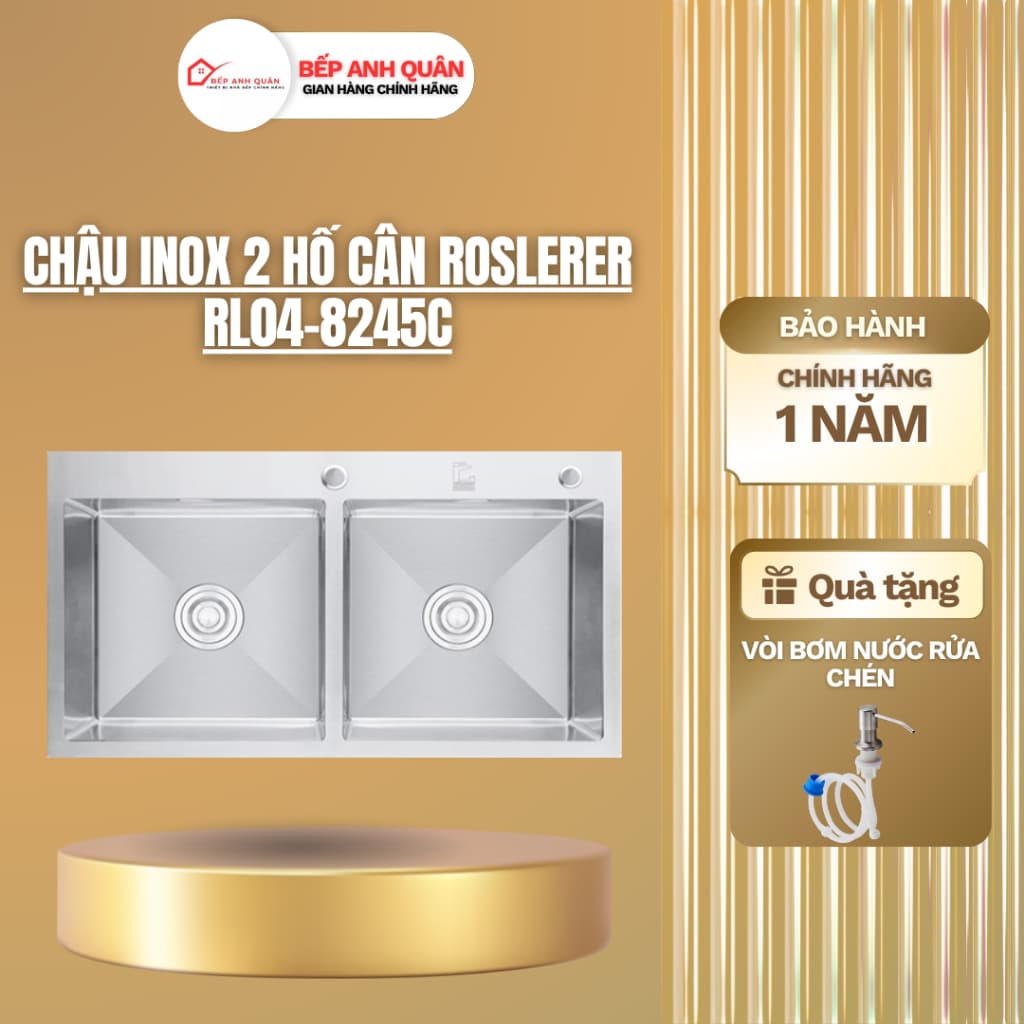 CHẬU RỬA ROSLERER RL04-8245 CÂN | CHỐNG ỒN | CHỐNG TRÀN