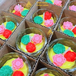 Hộp 12 Ly Nến Bơ Mix Hoa Sen T79 , Nến Bơ Dâng Phật Cúng Mụ, Cúng Thần Tài Cúng Dường An Toàn Không Khói 5