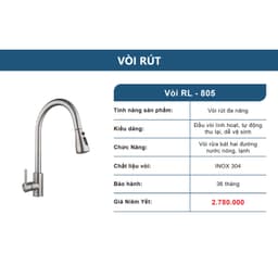RL-805 Vòi Rửa Bát Roslerer Nóng Lạnh 8