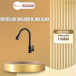 VÒI RỬA ROSLERER RL-805 BLACK | SƠN TĨNH ĐIỆN ĐEN | CAO CẤP 1