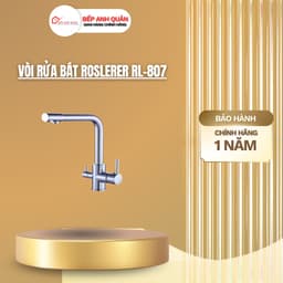 VÒI RỬA ROSLERER RL-807 | 3 ĐƯỜNG NƯỚC (NÓNG, LẠNH VÀ NƯỚC LỌC) | ĐỒNG NGUYÊN CHẤT | BỀ MẶT MẠ CHROME CAO CẤP 1