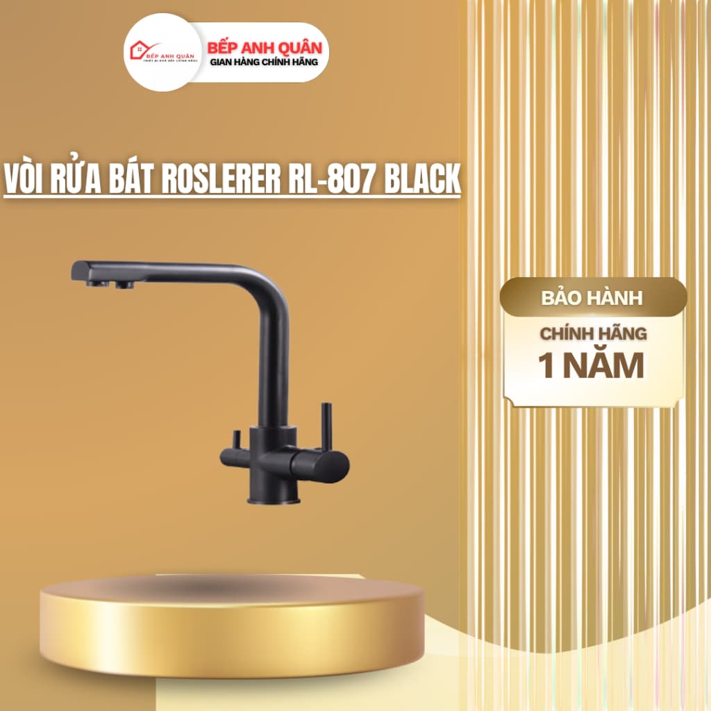 VÒI RỬA ROSLERER RL-807 BLACK | CAO CẤP | 3 ĐƯỜNG NƯỚC