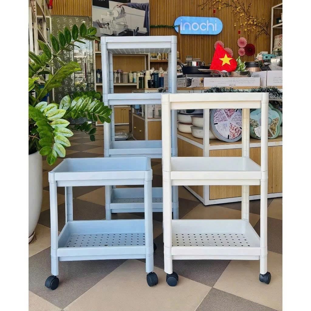 Kệ Đẩy Đa Năng 2/3/4 Tầng Tokyo | Thiết Kế Thông Minh Có Bánh Xe Di Chuyển Linh Hoạt