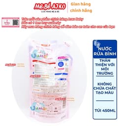 [Chính Hãng] Combo Nước Rửa Bình Sữa Thảo Mộc Arau Baby Bình 500ml và Túi 450ml 5