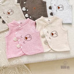 [COMBO]Áo gile len lông thỏ mềm, mịn cho bé 3-9kg 1