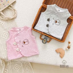 [COMBO]Áo gile len lông thỏ mềm, mịn cho bé 3-9kg 4