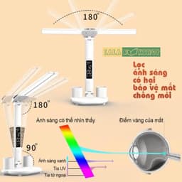 Đèn Học Led Để Bàn Làm Việc Thiết Kế Sáng Tạo Với 2 Thanh Led Rời, Cảm Ứng , Chống Cận Thị 6
