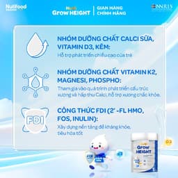 Sữa Bột Nuvi Grow Height 1+ (800G) Phát Triển Chiều Cao Dành Cho Trẻ Trên 1 Tuổi 6
