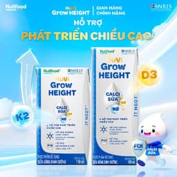 Combo NUVI GROW Mix Vị Chuối 110ml+Ít Ngọt 110ml -Hỗ Trợ Phát Triển Chiều Cao 6