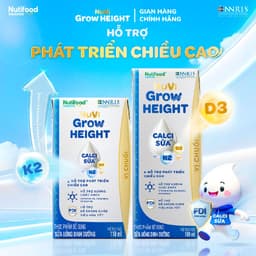 Sữa Nước Nuvi Grow Height (Thùng 24 Hộp 110ml Vị Chuối ) - Hỗ Trợ Phát Triển Chiều Cao 3