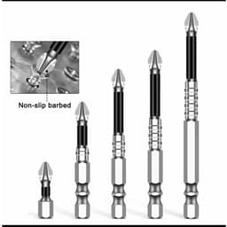 Combo 10 đầu vít chống trượt cao cấp k5 chân lục giác đủ các cỡ Non-Slip Barbed 1