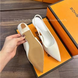 Giày cao gót 5 phân quai hậu mũi nhọn chất tuyết nhung ( TA18 ) 7