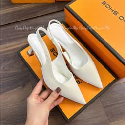 Giày cao gót 5 phân quai hậu mũi nhọn chất tuyết nhung ( TA18 ) 8