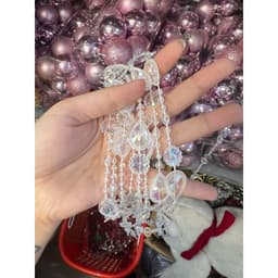 Chuỗi hạt lấp lánh đồ trang trí cây thông noel thêm rực rỡ 5