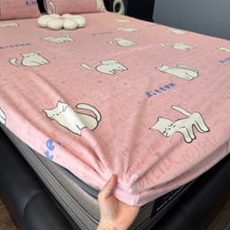 Ga Trải Giường Bằng Nỉ Dày Dặn Giữ Ấm Mùa Đông Kèm 2 Vỏ Gối sẵn tại SamSam-bedding 1
