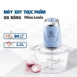 Máy Xay Thực Phẩm Đa Năng MISU LOUIS Cối Thủy Tinh 3.5L, Công Suất 500W Máy Xay Thịt Xay Sinh Tố Củ Quả 2