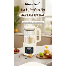 Máy Làm Sữa Hạt Nineshield KB-110-5 Chính Hãng - Cối Thủy Tinh Cao Cấp, 10 Chức Năng Nấu Chín – Xay Mịn – Giữ Ấm Tự Động 2