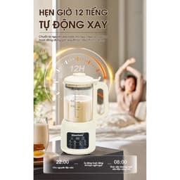 Máy Làm Sữa Hạt Nineshield KB-110-5 Chính Hãng - Cối Thủy Tinh Cao Cấp, 10 Chức Năng Nấu Chín – Xay Mịn – Giữ Ấm Tự Động 9