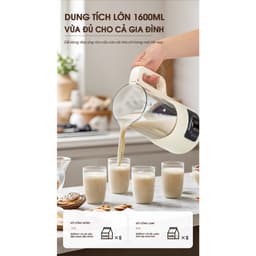 Máy Làm Sữa Hạt Nineshield KB-110-5 Chính Hãng - Cối Thủy Tinh Cao Cấp, 10 Chức Năng Nấu Chín – Xay Mịn – Giữ Ấm Tự Động 8