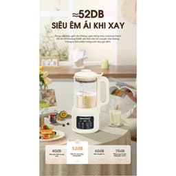 Máy Làm Sữa Hạt Nineshield KB-110-5 Chính Hãng - Cối Thủy Tinh Cao Cấp, 10 Chức Năng Nấu Chín – Xay Mịn – Giữ Ấm Tự Động 4