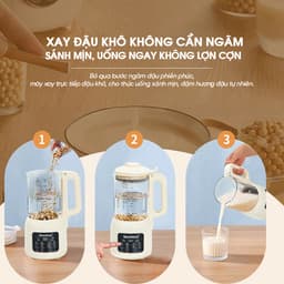 Máy Làm Sữa Hạt Nineshield KB-110-5 Chính Hãng - Cối Thủy Tinh Cao Cấp, 10 Chức Năng Nấu Chín – Xay Mịn – Giữ Ấm Tự Động 7