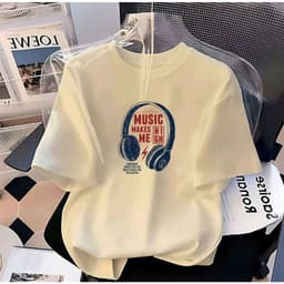 Áo thun Unisex Nam Nữ in hình TAI NGHE MUSIC MAKE ME HIGH, chất cotton 100% - BOONE - BNE00286 1