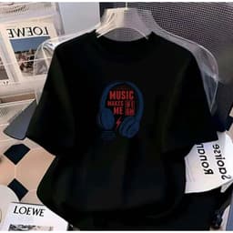 Áo thun Unisex Nam Nữ in hình TAI NGHE MUSIC MAKE ME HIGH, chất cotton 100% - BOONE - BNE00286 3