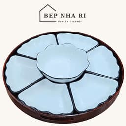 [ BepNhaRi ]  KHAY NHỰA VÂN GỖ size 45cm  – NÉT CHẤM PHÁ THANH LỊCH CHO BỘ MẶT TRỜI 5