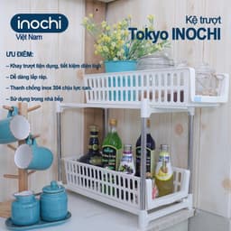 Kệ Trượt Tokyo Inochi | Thiết Kế Thông Minh, Đựng Gia Vị Nhà Bếp & Đồ Nhà Tắm, Chắc Chắn, Tiện Lợi 2