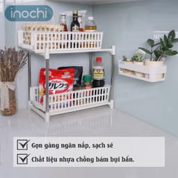 Kệ Trượt Tokyo Inochi | Thiết Kế Thông Minh, Đựng Gia Vị Nhà Bếp & Đồ Nhà Tắm, Chắc Chắn, Tiện Lợi 7