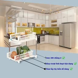 Kệ Trượt Tokyo Inochi | Thiết Kế Thông Minh, Đựng Gia Vị Nhà Bếp & Đồ Nhà Tắm, Chắc Chắn, Tiện Lợi 8