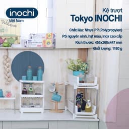 Kệ Trượt Tokyo Inochi | Thiết Kế Thông Minh, Đựng Gia Vị Nhà Bếp & Đồ Nhà Tắm, Chắc Chắn, Tiện Lợi 3
