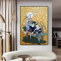 Tranh treo tường em bé đồng quê - tranh dân gian Việt Nam, FOMEX CỨNG CÁP 6