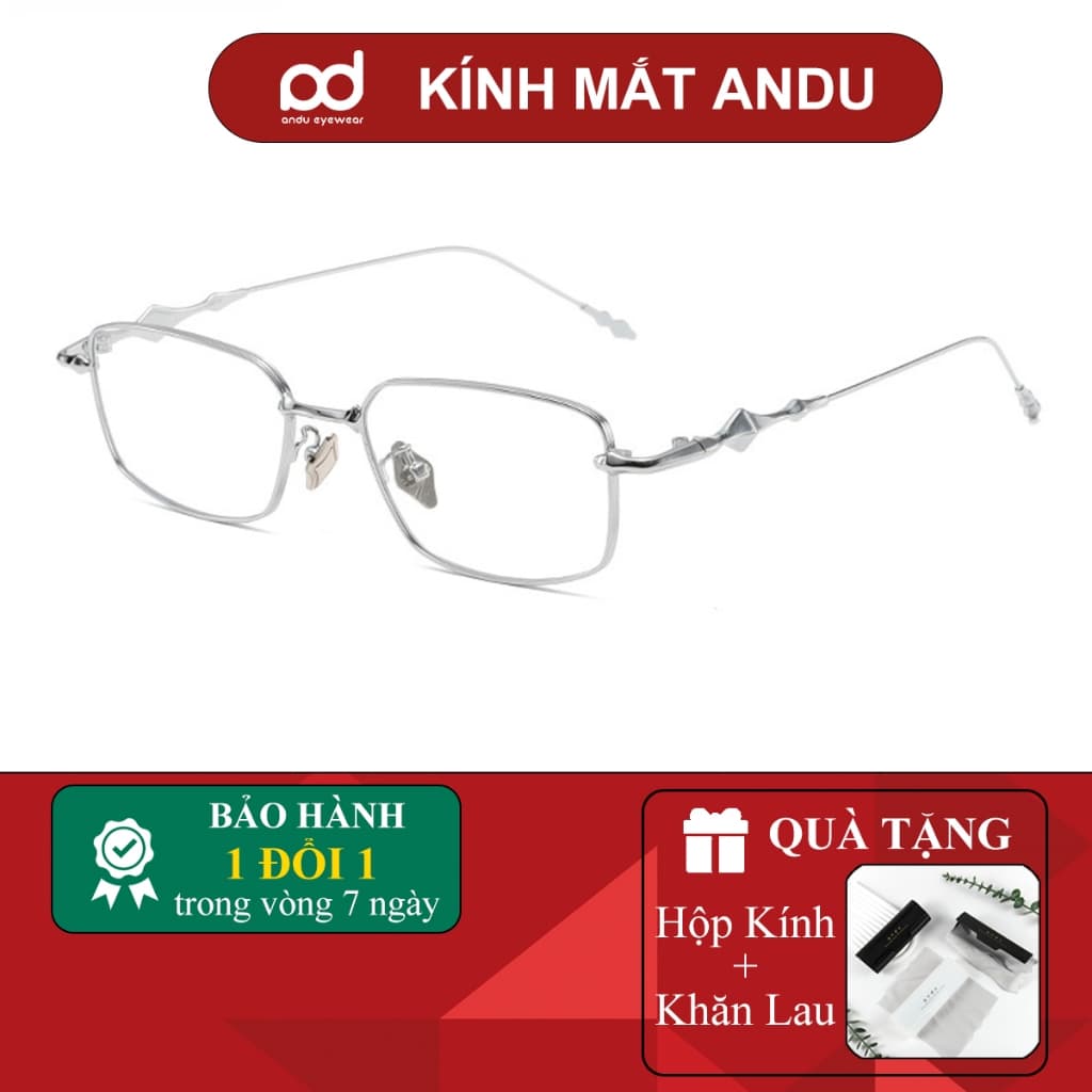 Gọng kính cận thời trang nữ NARO EYEWEAR dáng chữ nhật phong cách trendy chất liệu kim loại - 2709