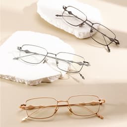 Gọng kính cận thời trang nữ NARO EYEWEAR dáng chữ nhật phong cách trendy chất liệu kim loại - 2709 2