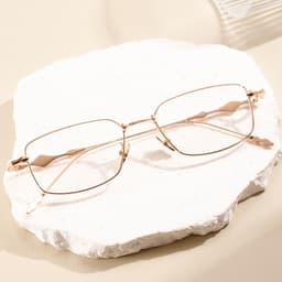 Gọng kính cận thời trang nữ NARO EYEWEAR dáng chữ nhật phong cách trendy chất liệu kim loại - 2709 3
