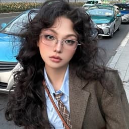 Gọng kính cận thời trang nữ NARO EYEWEAR dáng chữ nhật phong cách trendy chất liệu kim loại - 2709 7