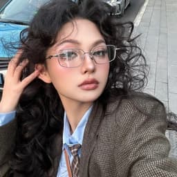 Gọng kính cận thời trang nữ NARO EYEWEAR dáng chữ nhật phong cách trendy chất liệu kim loại - 2709 8