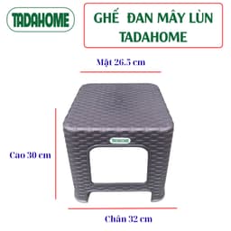 Ghế Nhựa Đan Mây Lùn TADAHOME, Ghế Cafe, Trà Chanh, Vỉa Hè, Bền Đẹp, Dễ Vệ Sinh - DOMUS 4