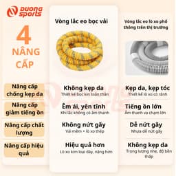 Vòng Lắc Eo Lò Xo Bọc Vải Mềm DƯƠNGSPORT Tập Thể Dục, Tập Gym, Tập Yoga Tại Nhà 1,5kg 2kg 2,5kg 5