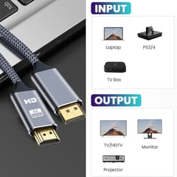 Cáp DisplayPort Sang HDMI 1.8m – Hỗ Trợ 8K 60Hz, Truyền Hình Ảnh 4K, Âm Thanh Sống Động, Loại Tốt 5