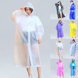 Áo mưa dành cho người lớn có mũ trùm đầu,Áo mưa dày chống thấm nước Mặc mưa ngoài trời [ABA03] 6