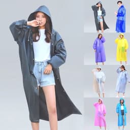 Áo mưa dành cho người lớn có mũ trùm đầu,Áo mưa dày chống thấm nước Mặc mưa ngoài trời [ABA03] 5