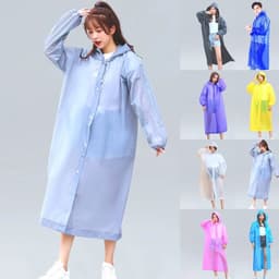 Áo mưa dành cho người lớn có mũ trùm đầu,Áo mưa dày chống thấm nước Mặc mưa ngoài trời [ABA03] 2