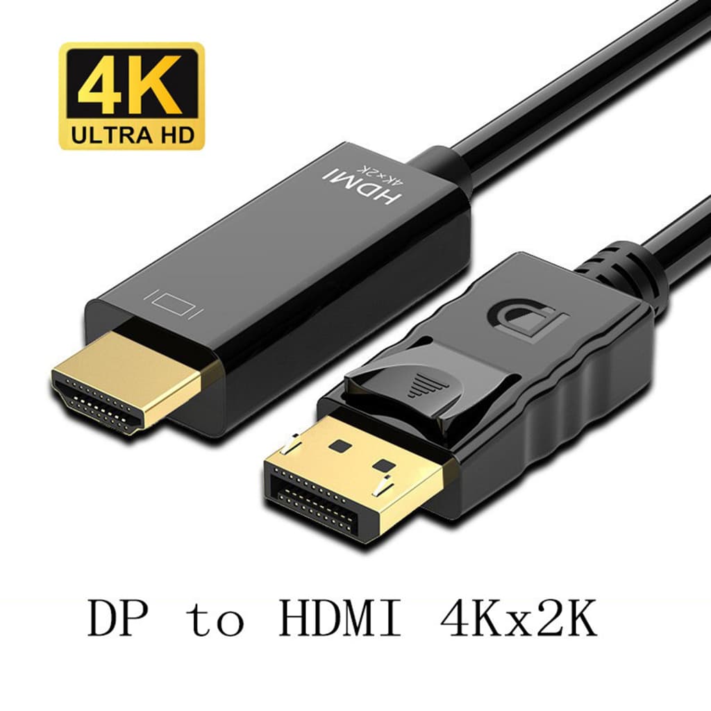 Cáp DP to HDMI 1.8m & 3m – Hỗ Trợ 4K 2K, Truyền Hình Ảnh Sắc Nét, Chất Lượng Cao