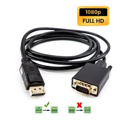 Cáp DP to VGA 1.8m & 3m – Hỗ Trợ Full HD 1920x1080P, Kết Nối PC, Laptop, Màn Hình 1