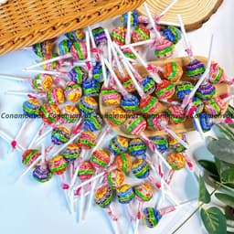 Combo Kẹo mút Chupa Chups hương hỗn hợp với vitamin C, Đồ ăn vặt 5