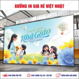 Phông Ngày Nhà giáo Việt Nam 20/11 in theo yêu cầu_ Kích thước, tên, nội dung tùy ý_ In lấy ngay 3