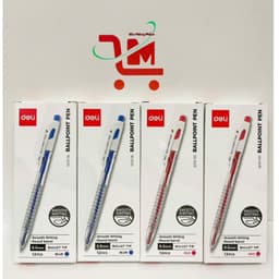 Hộp 12 Cây Bút Bi Q125 DELI Ngòi 0.5MM Mực Xanh, Đỏ, Đen/ Màu Mực Đẹp, Kiểu Dáng Đẹp, Ngòi Viết Êm, Chất Lượng Tốt 5